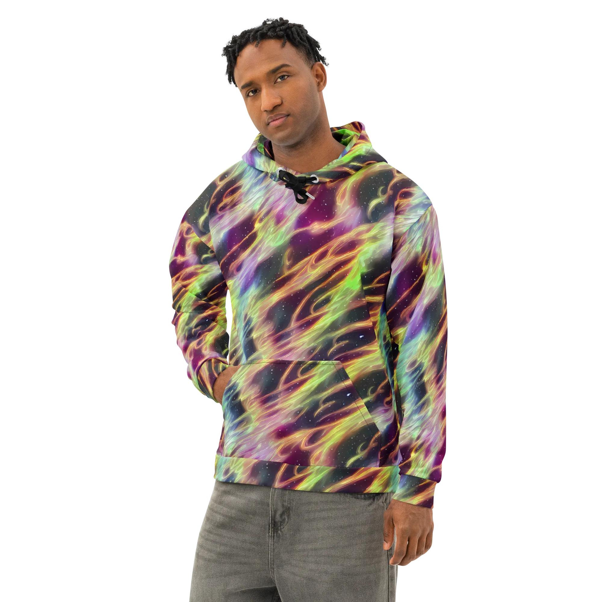 Supernova Silk on Cotton Hoodie — Left Front
