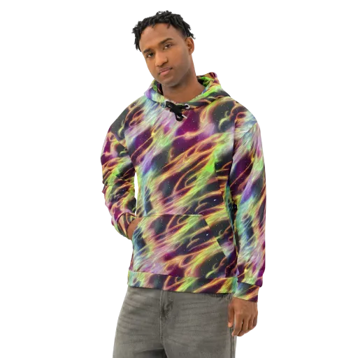 Supernova Silk on a Cotton Hoodie