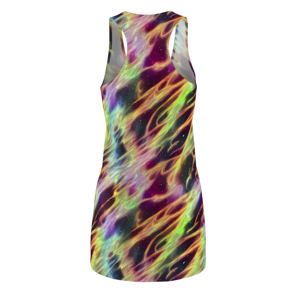 Supernova Silk on Racerback Dress — Back