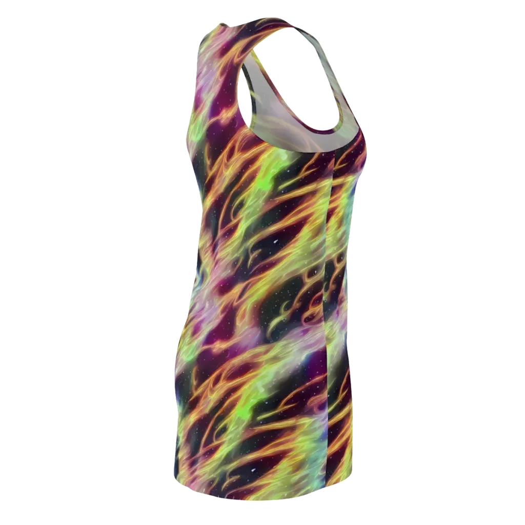 Supernova Silk on Racerback Dress — Back Side