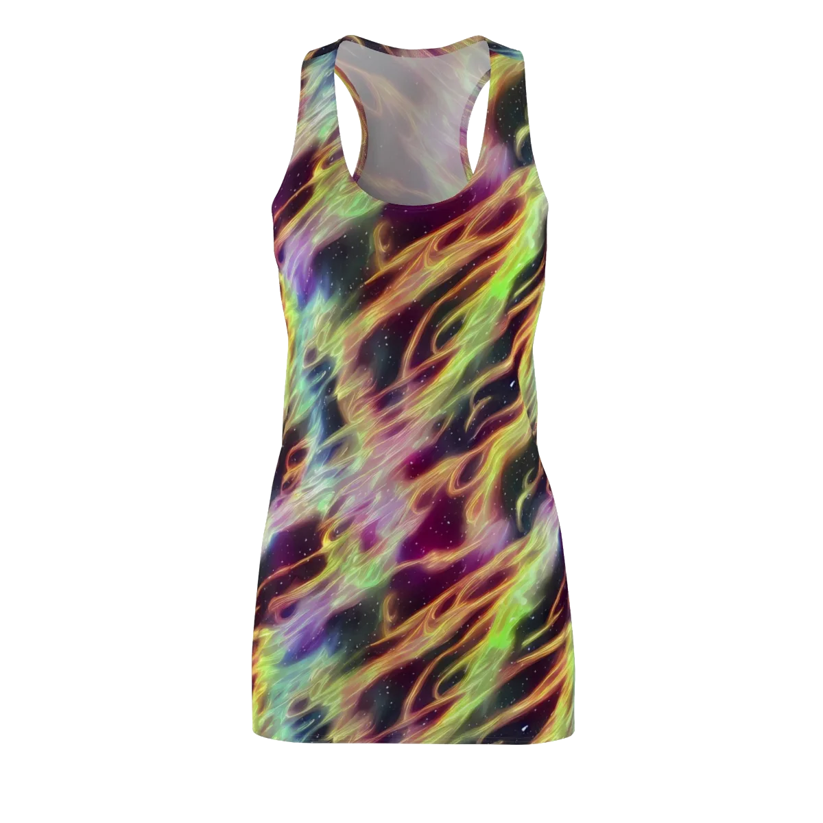Supernova Silk on Racerback Dress — Front