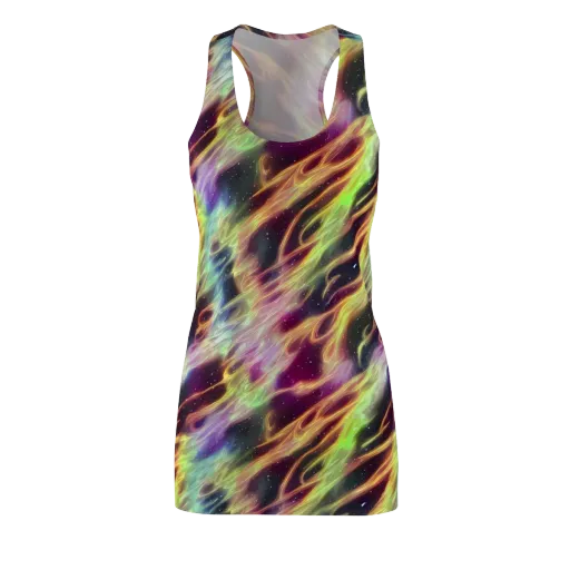 Supernova Silk on a Racerback Dress