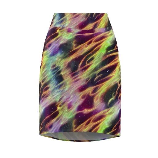 Supernova Silk on a Pencil Skirt