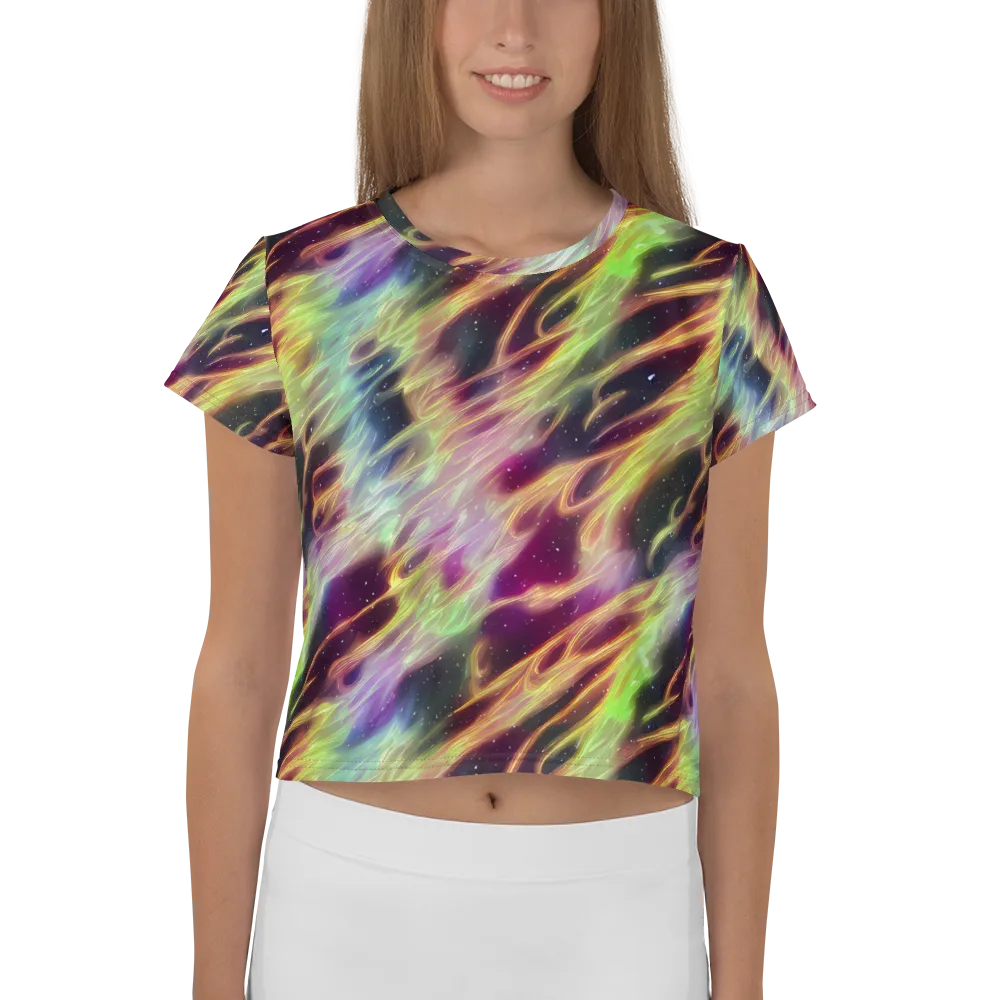 Supernova Silk on Crop Tee — Front