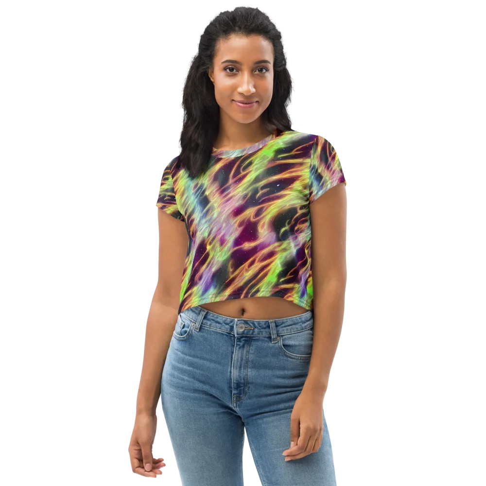 Supernova Silk on Crop Tee — Front