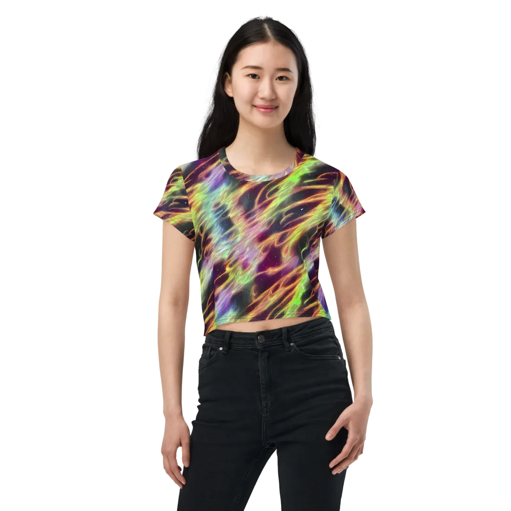 Supernova Silk on Crop Tee — Front