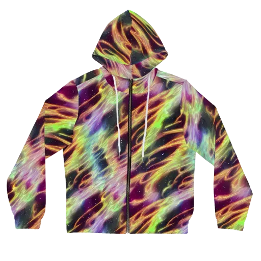 Supernova Silk on a Women's Full-Zip Hoodie