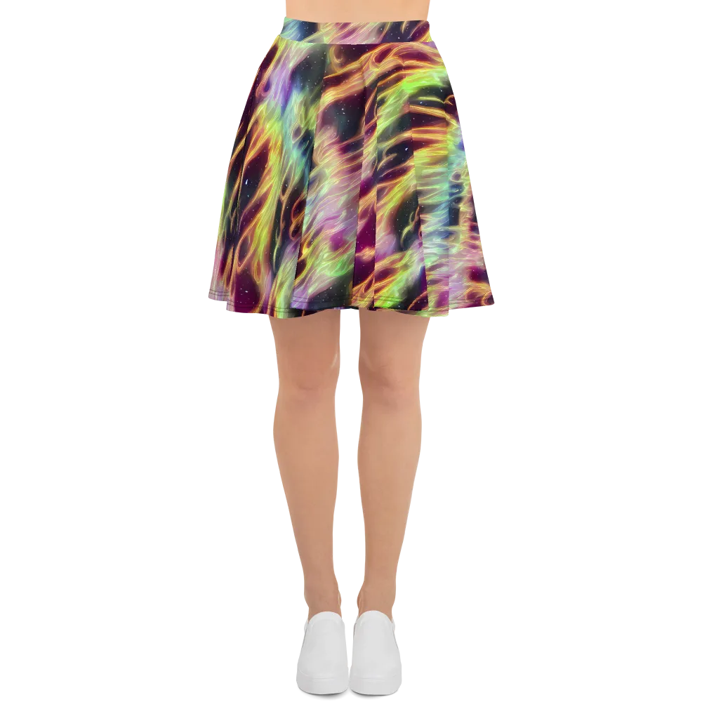 Supernova Silk on Skater Skirt — Front