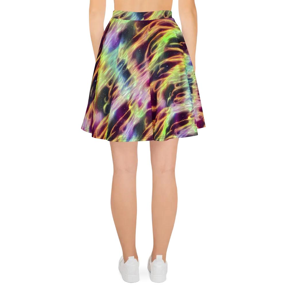 Supernova Silk on Skater Skirt — Back