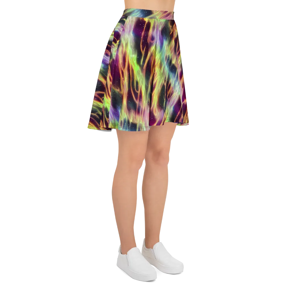 Supernova Silk on Skater Skirt — Right