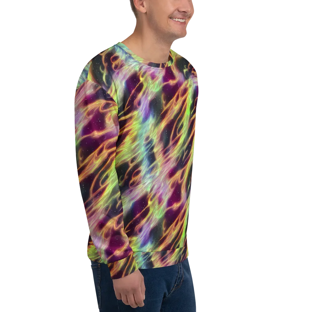 Supernova Silk on Sweatshirt — Right Front