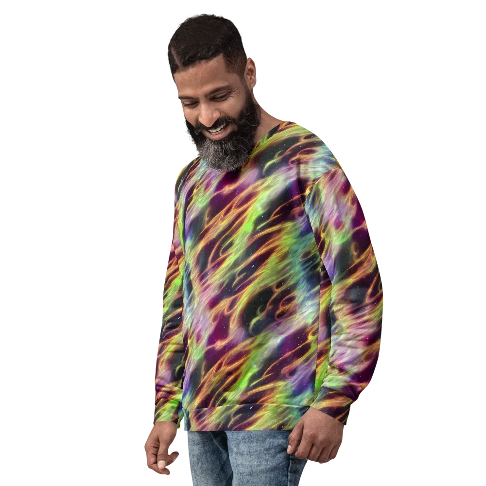 Supernova Silk on Sweatshirt — Left Front
