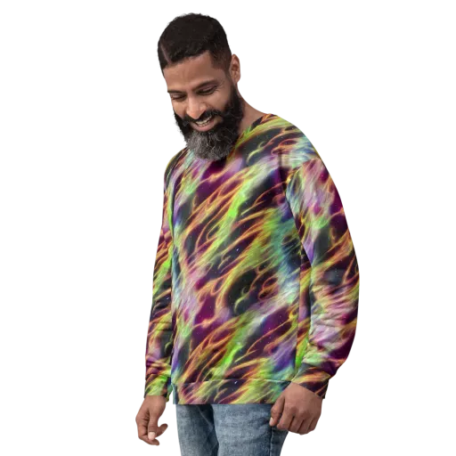 Supernova Silk on a Sweatshirt