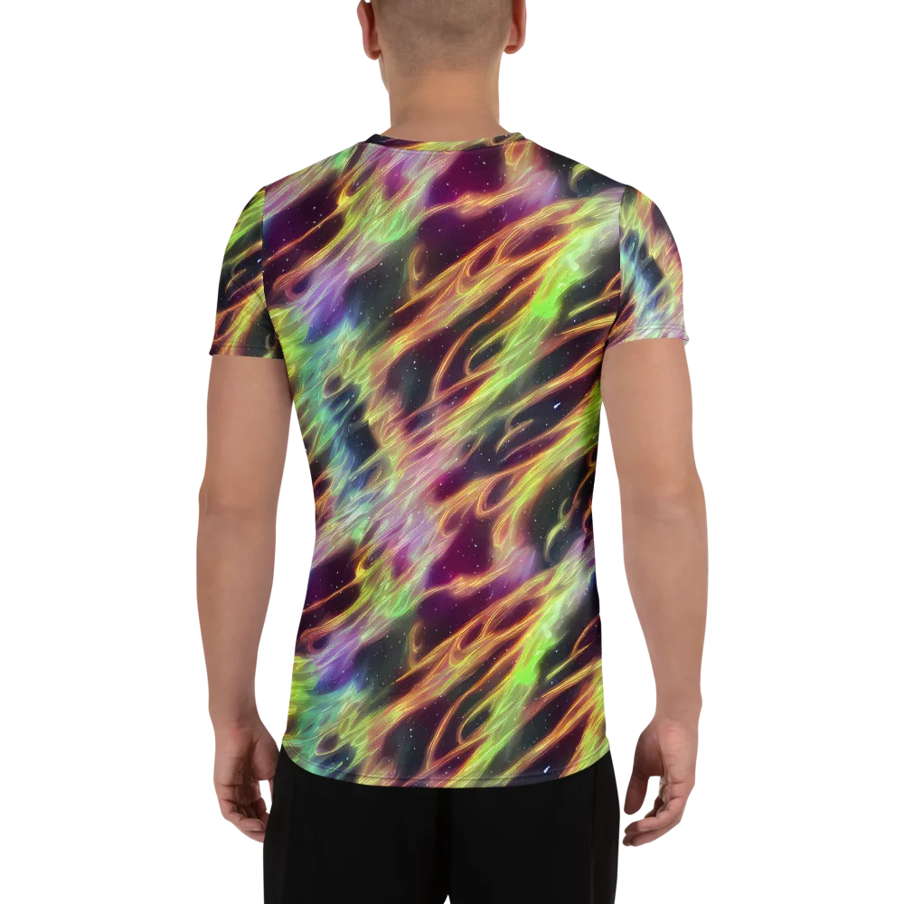 Supernova Silk on Men's Athletic T-Shirt — Back
