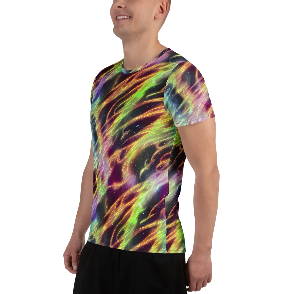 Supernova Silk on Men's Athletic T-Shirt — Left