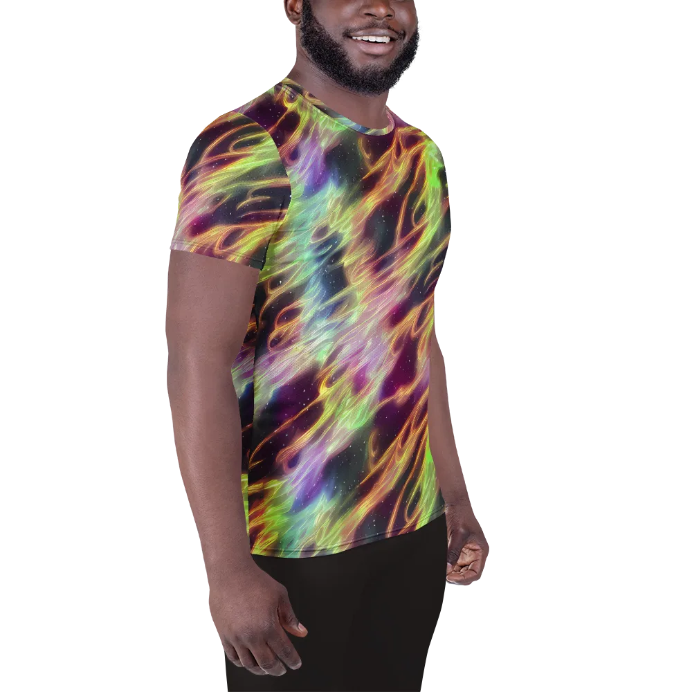 Supernova Silk on Men's Athletic T-Shirt — Right