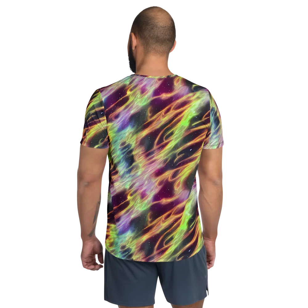 Supernova Silk on Men's Athletic T-Shirt — Back