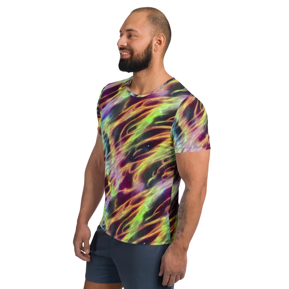Supernova Silk on Men's Athletic T-Shirt — Left