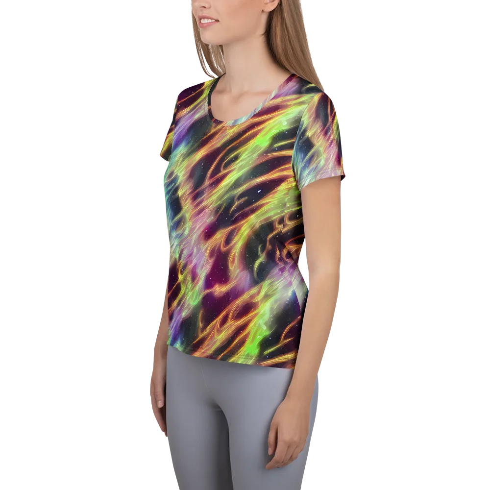 Supernova Silk on Women's Athletic T-Shirt — Left