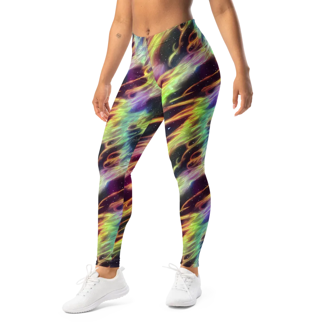 Supernova Silk on Leggings — Left Front
