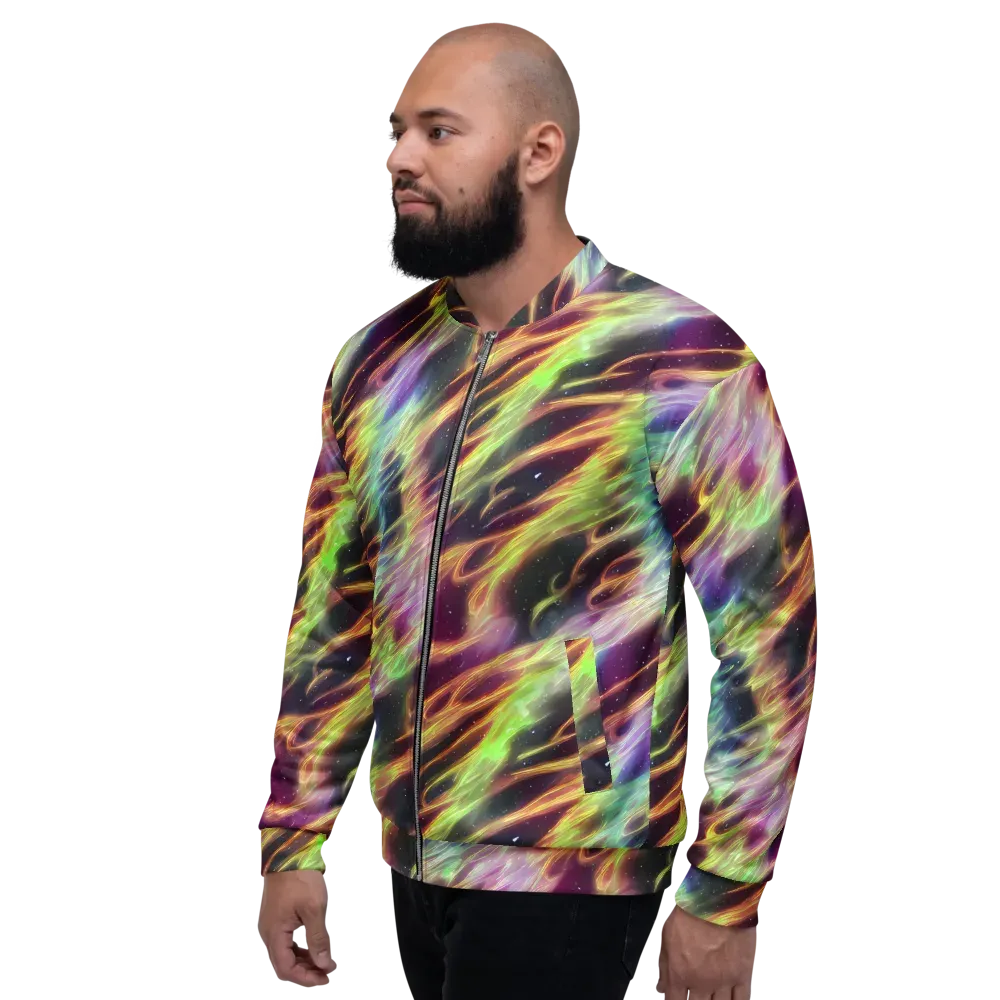 Supernova Silk on Bomber Jacket — Left