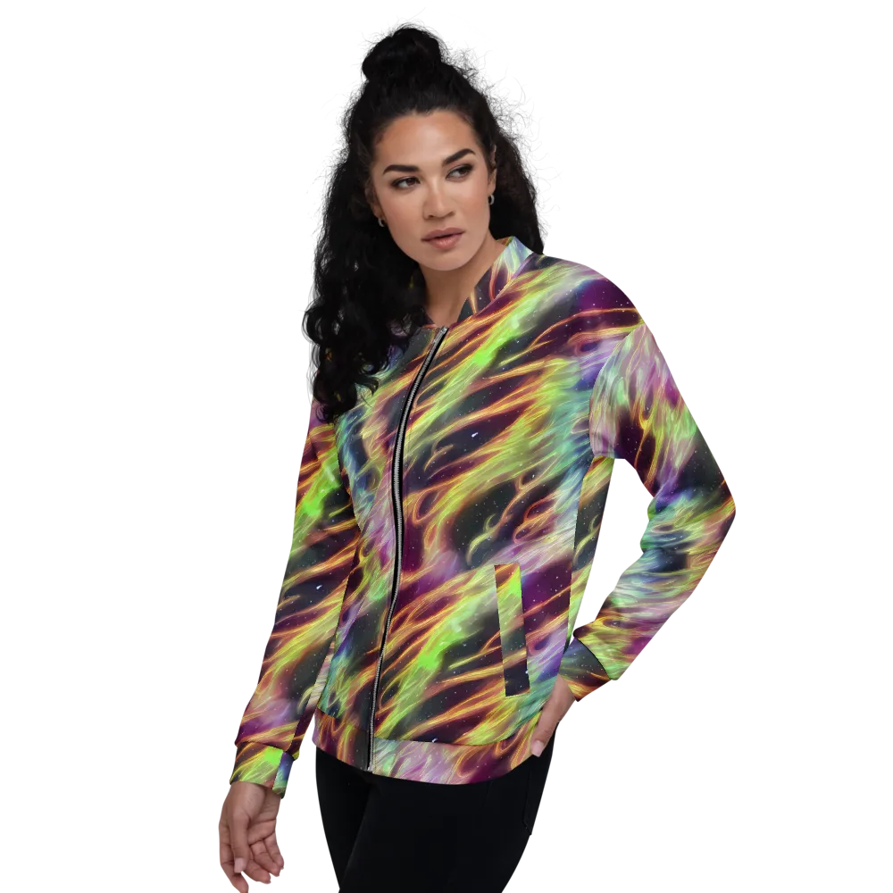 Supernova Silk on Bomber Jacket — Left