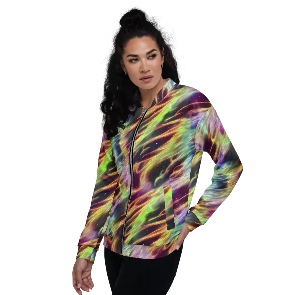 Supernova Silk on Bomber Jacket — Left