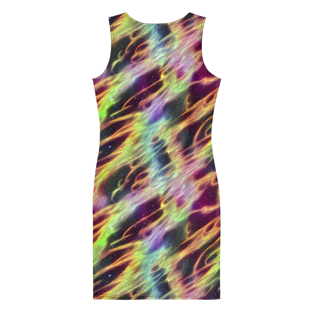 Supernova Silk on Bodycon Dress — Back