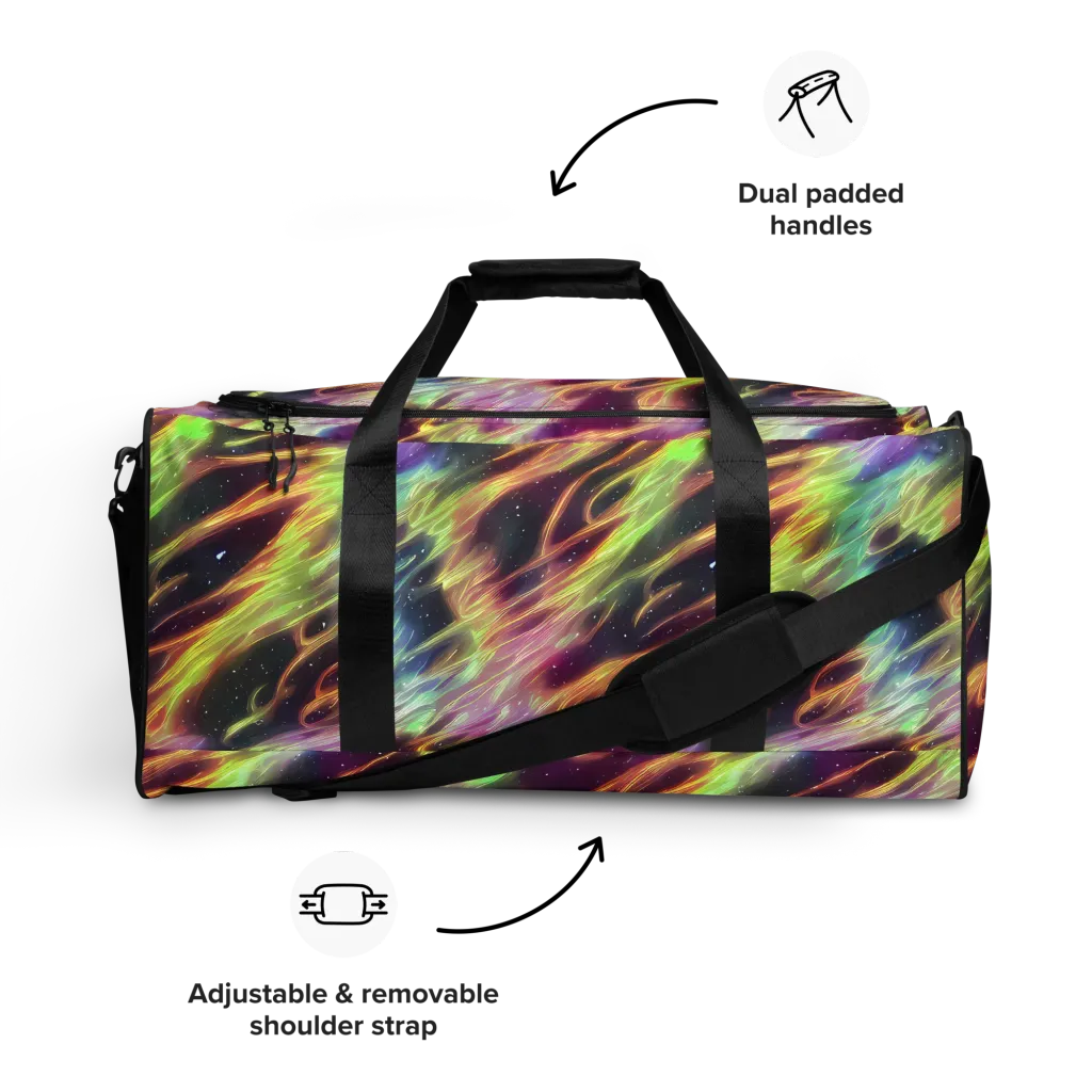 Supernova Silk on Duffle Bag — Front