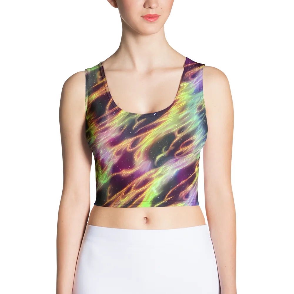 Supernova Silk on Crop Top — Front