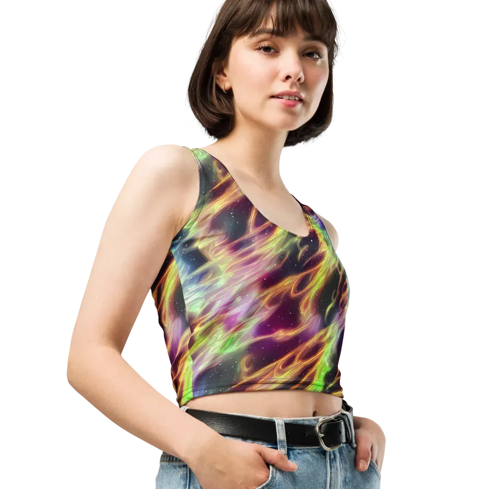 Supernova Silk on Crop Top — Right Front
