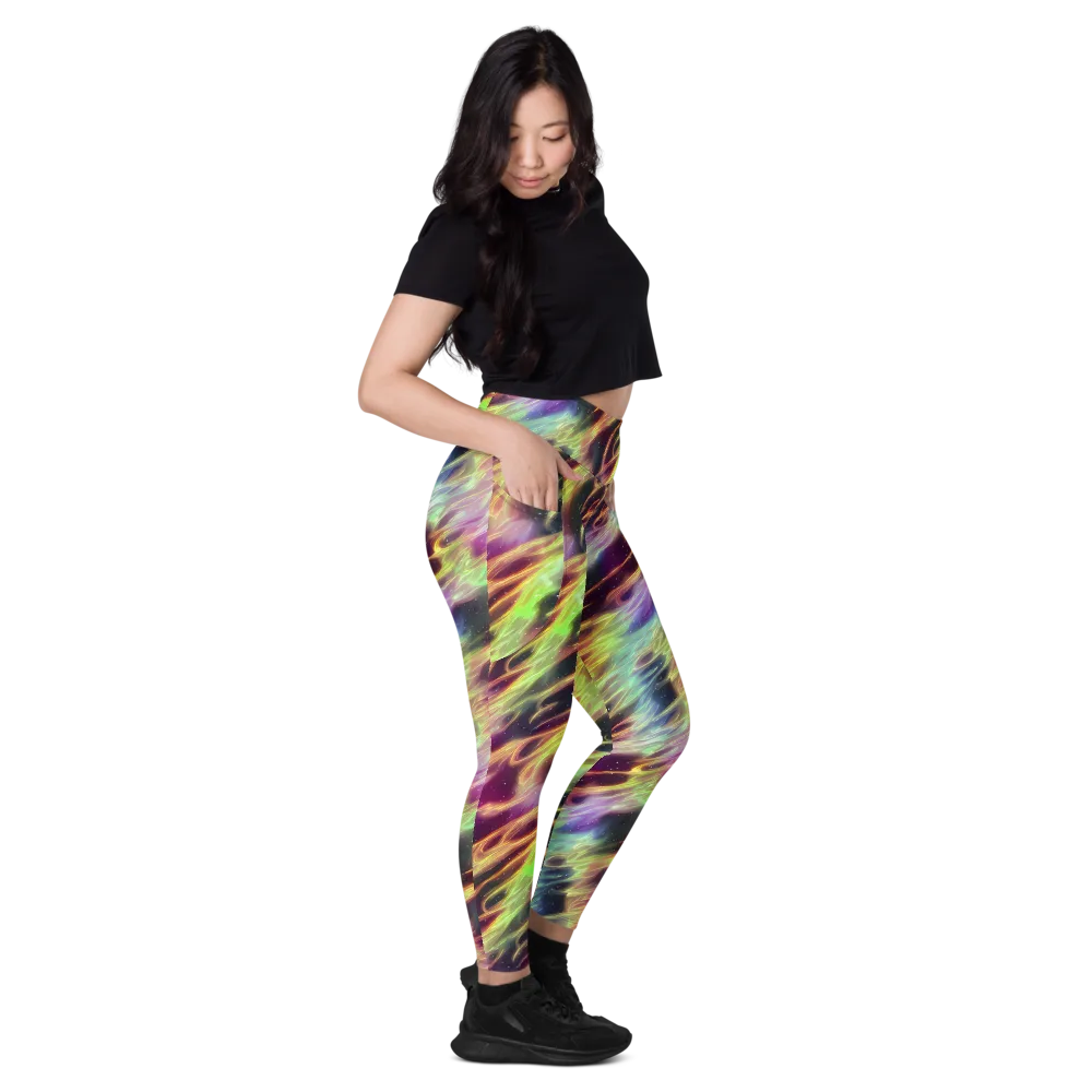 Supernova Silk on Leggings with Pockets — Right