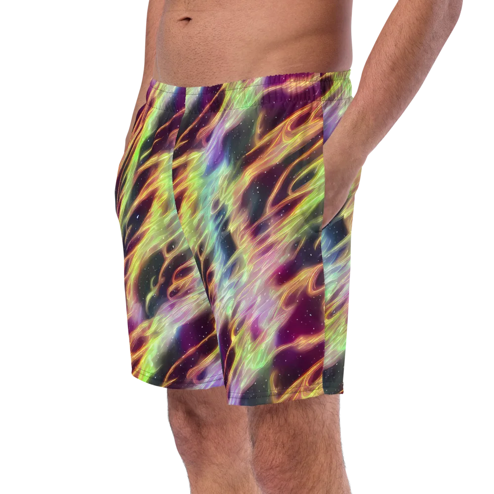 Supernova Silk on Swim Trunks — Left Front