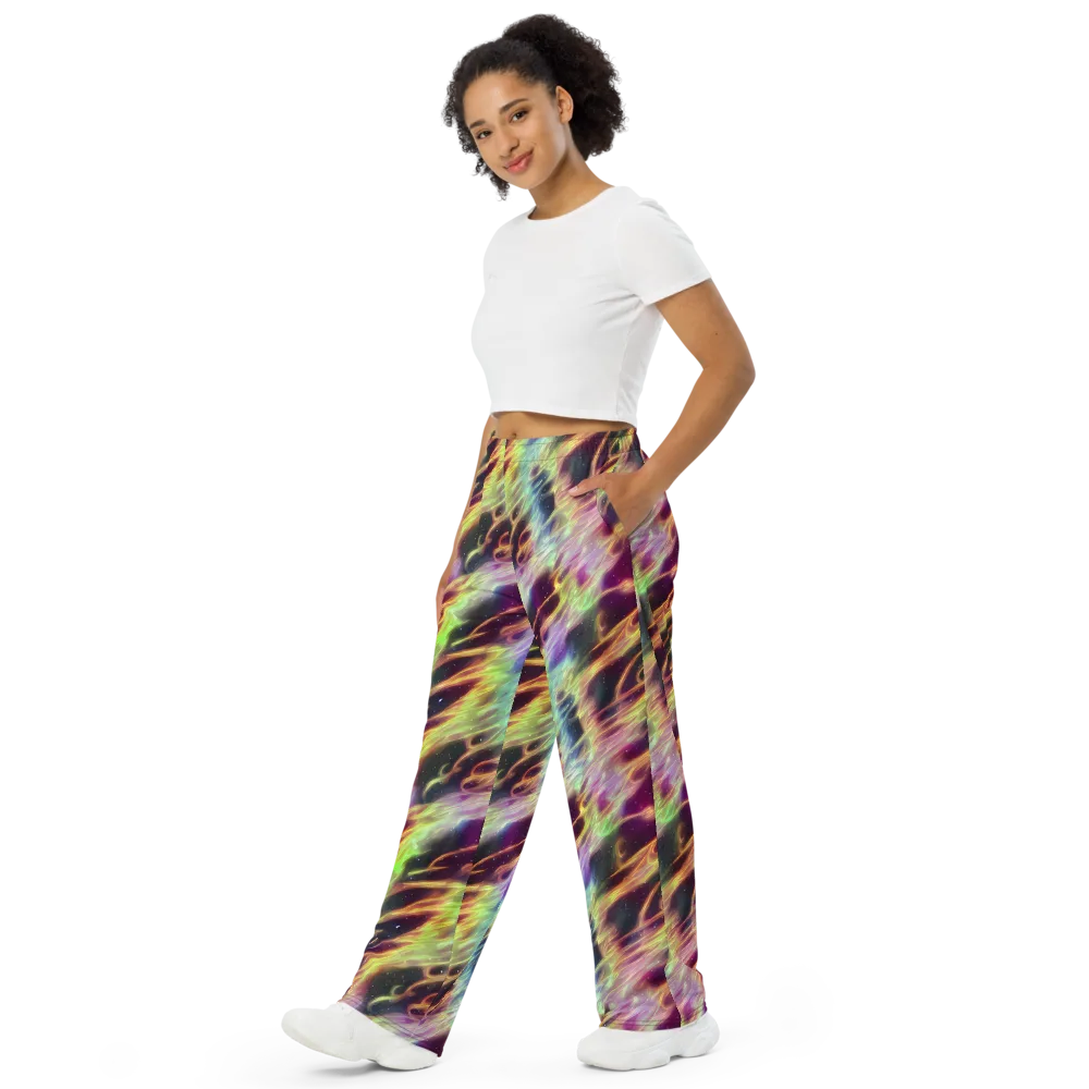 Supernova Silk on Wide-Leg Pants — Left Front
