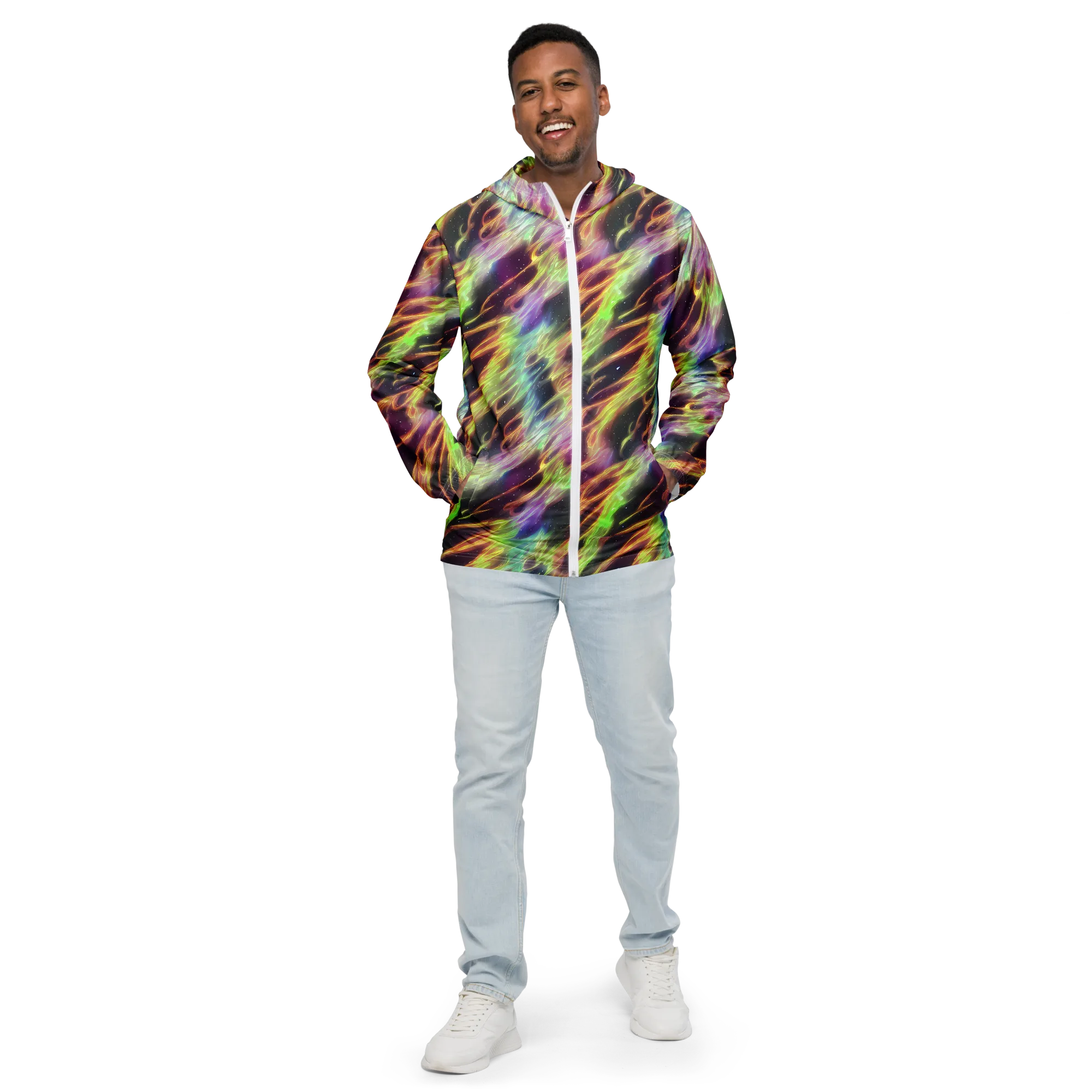 Supernova Silk on Men's Windbreaker — Front