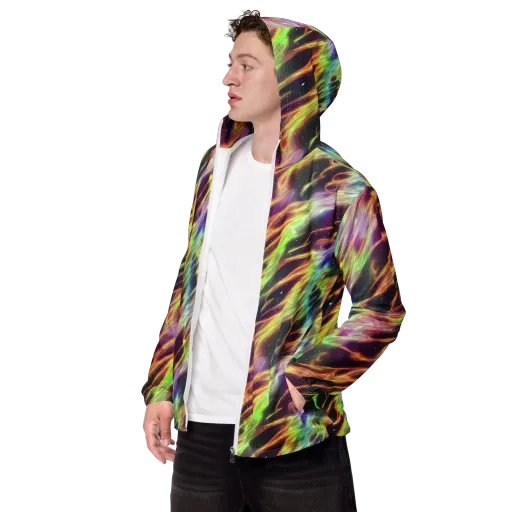 Supernova Silk on a Men's Windbreaker
