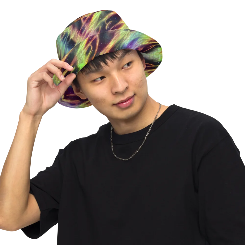 Supernova Silk on Reversible Bucket Hat — Front Inside
