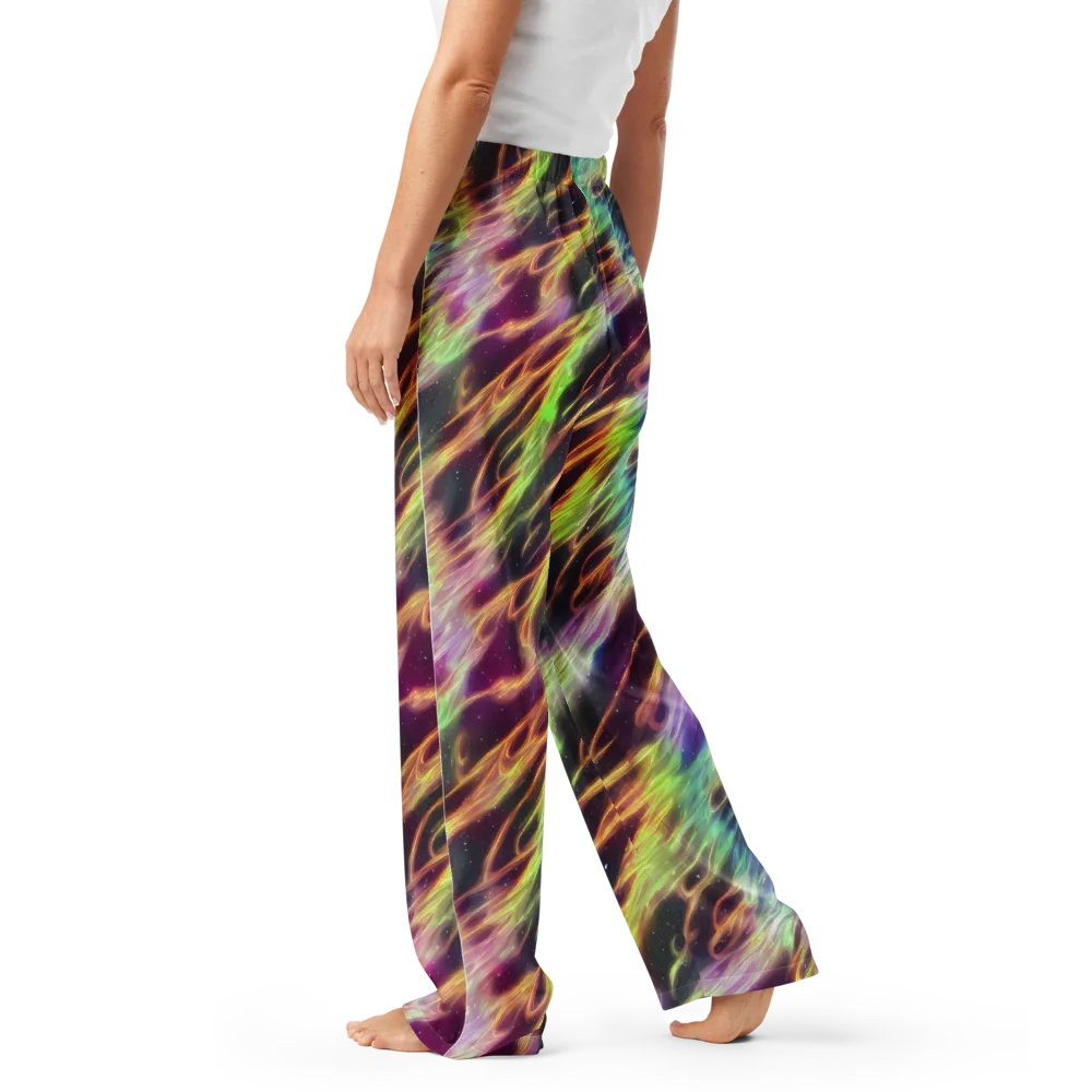 Supernova Silk on Women's Pajama Pants — Left