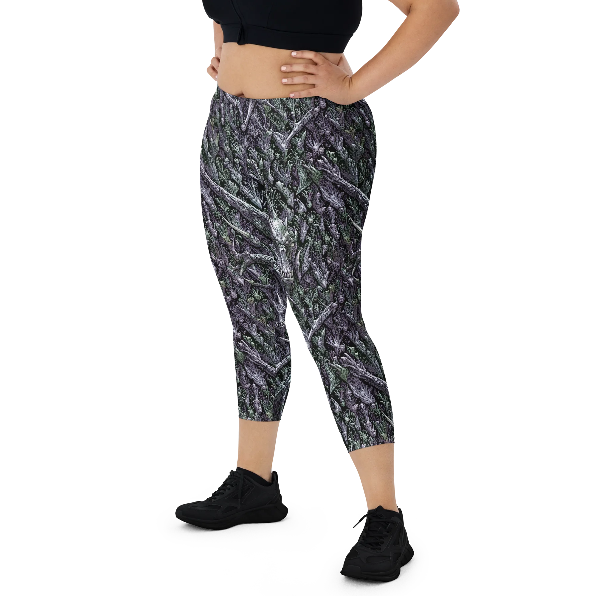 Thornbone Grove on Capri Leggings — Front