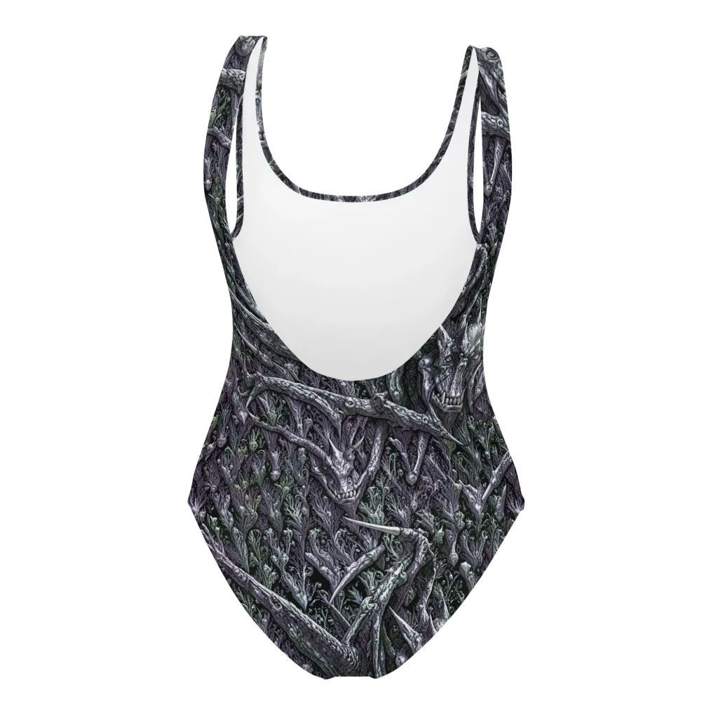 Thornbone Grove on One-Piece Swimsuit — Back