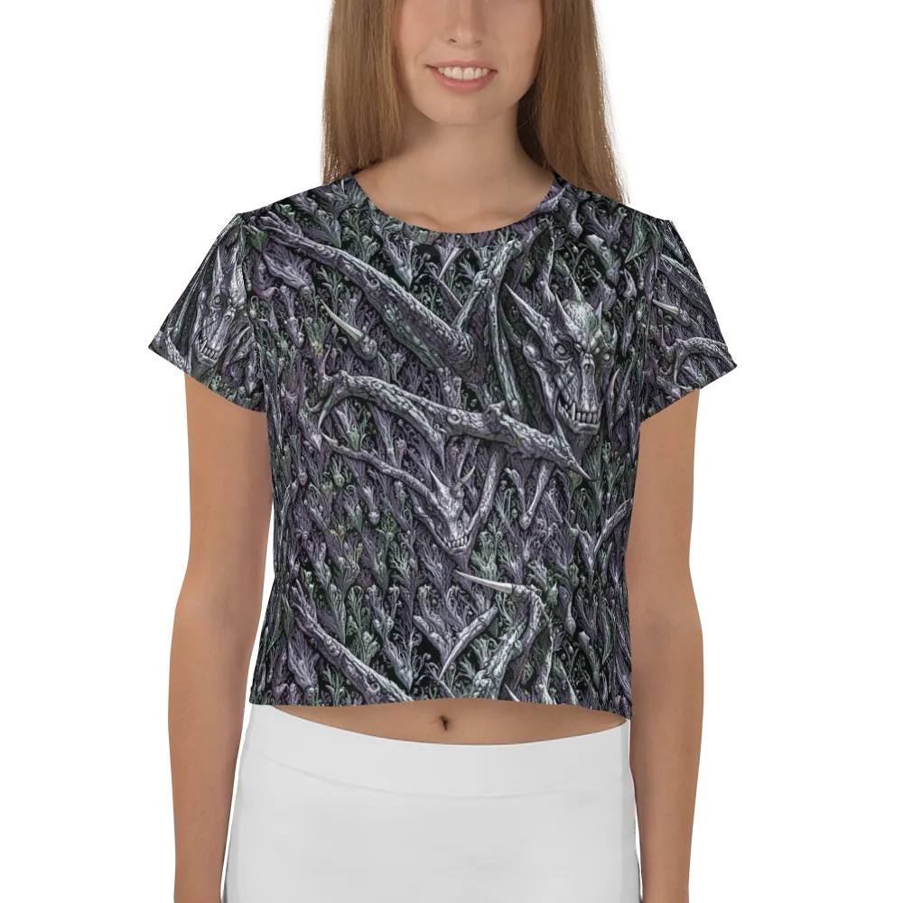 Thornbone Grove on Crop Tee — Front
