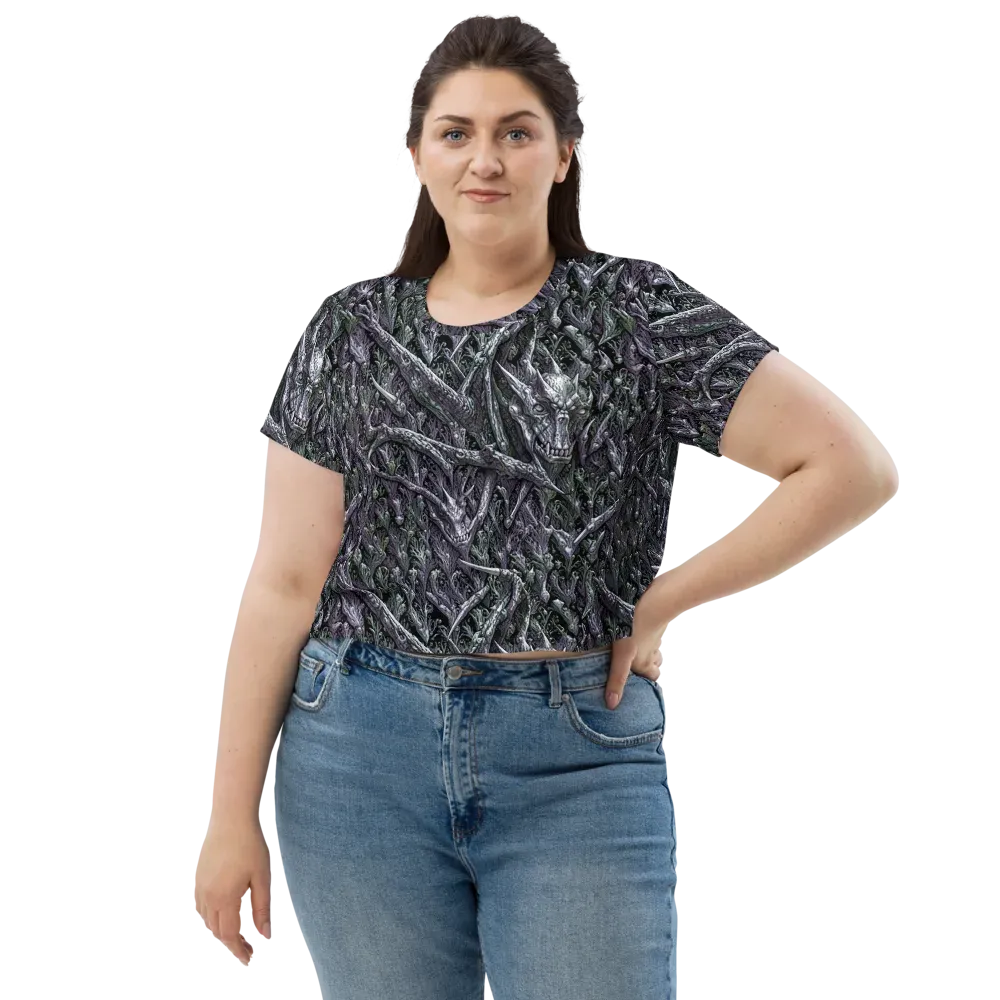 Thornbone Grove on Crop Tee — Front