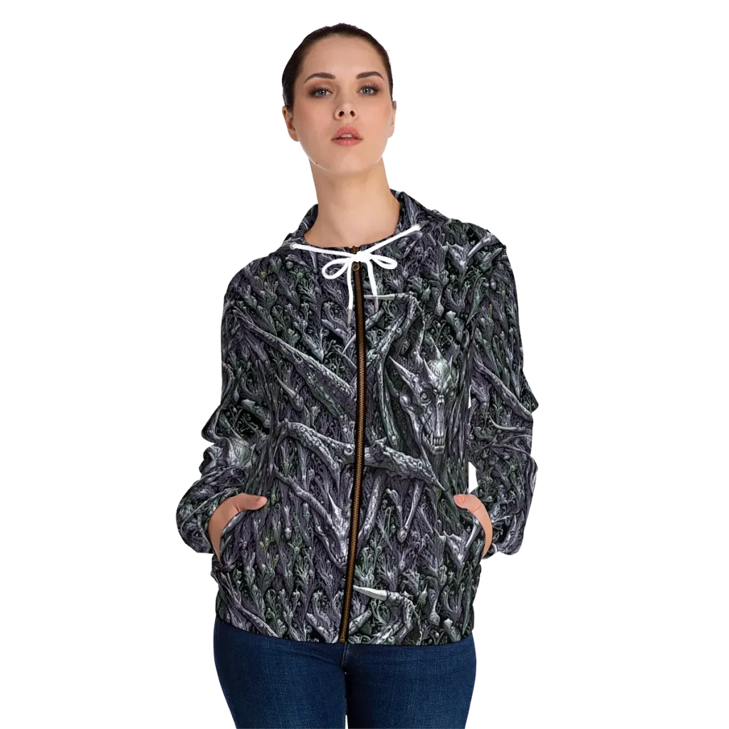 Thornbone Grove on Women's Full-Zip Hoodie — Front On Person