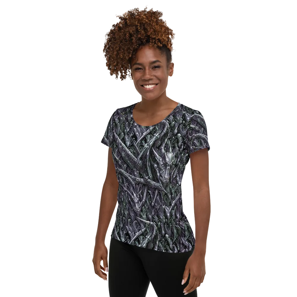 Thornbone Grove on Women's Athletic T-Shirt — Left