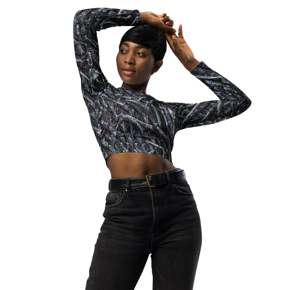 Thornbone Grove on Long Sleeve Crop Top — Front