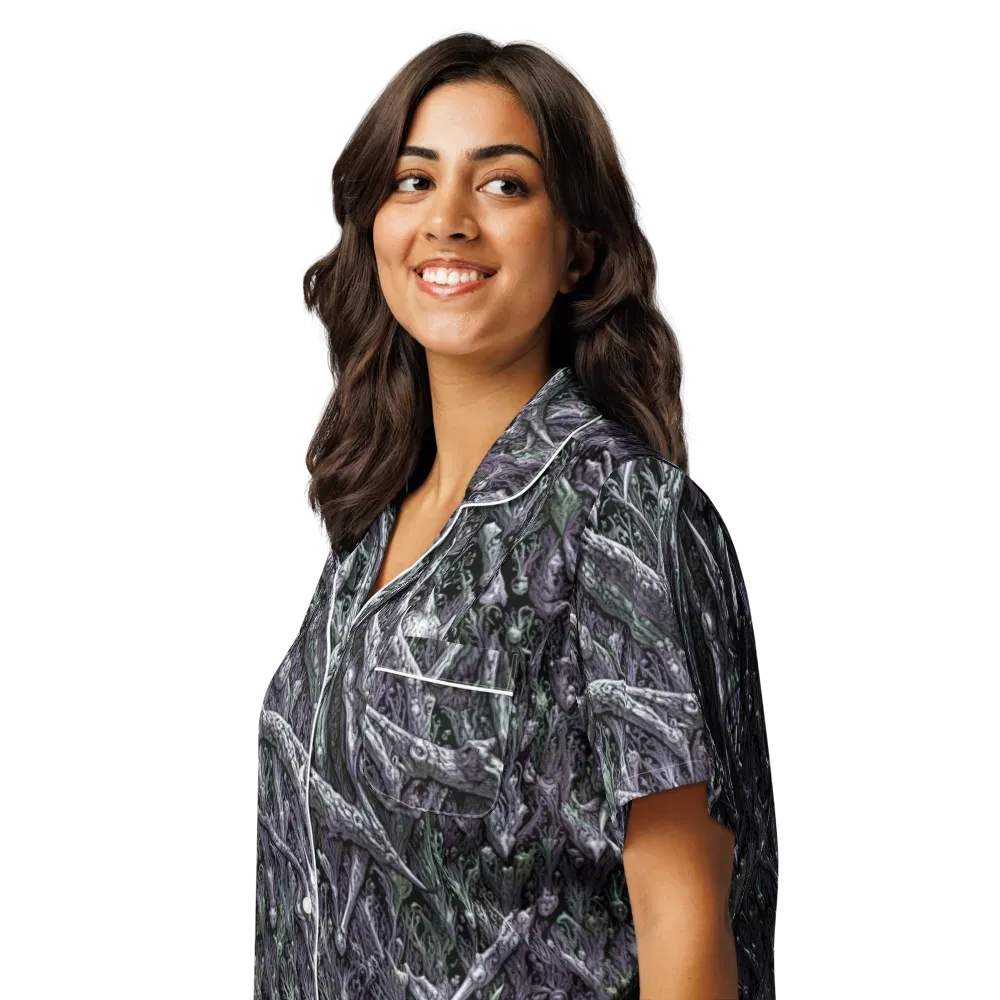 Thornbone Grove on Women's Short Sleeve Pajama Top — Left Front