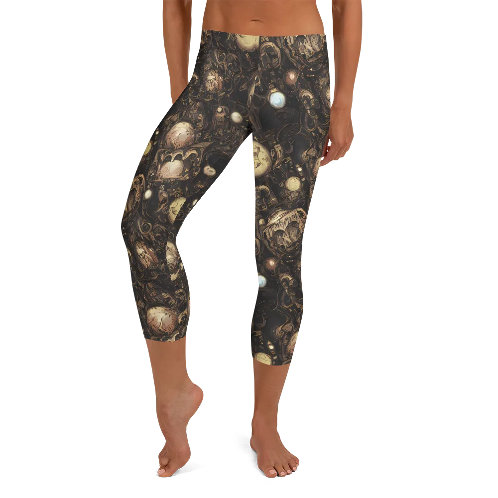Gilded Eclipse on Capri Leggings — Front