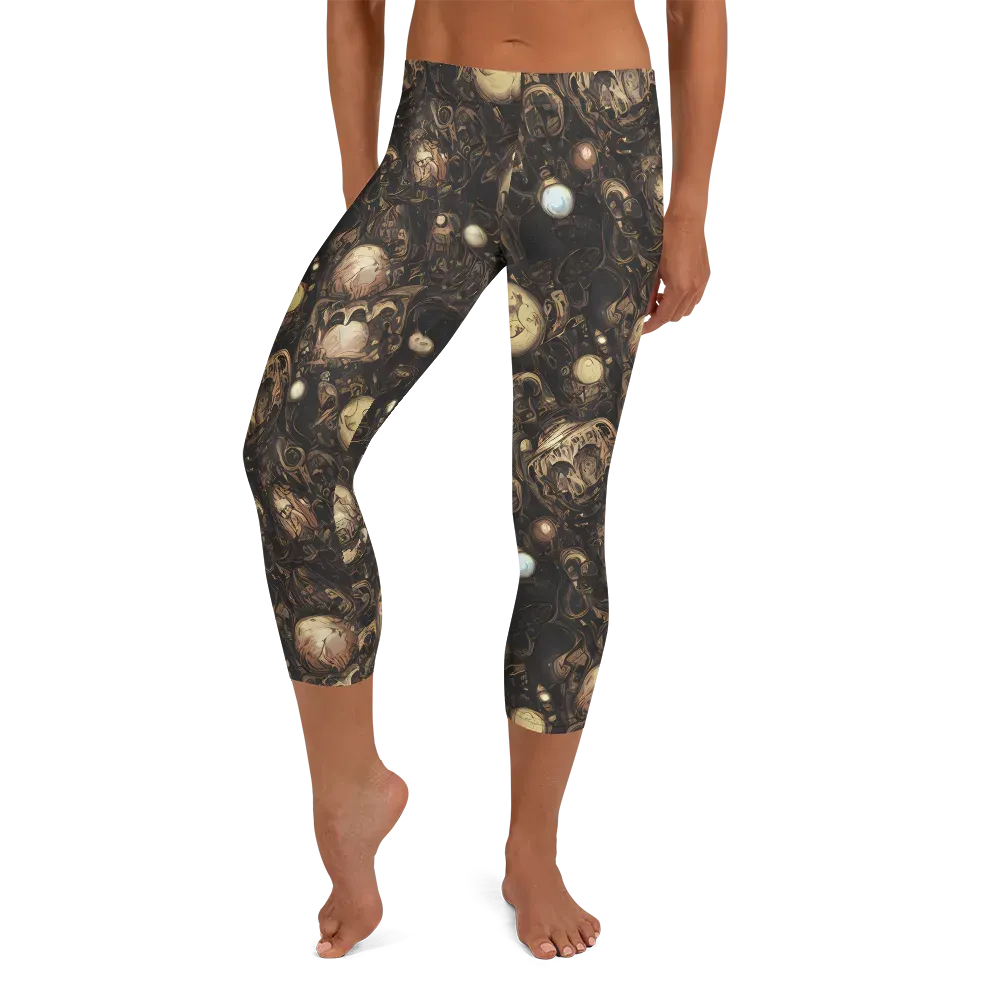Gilded Eclipse on Capri Leggings — Front