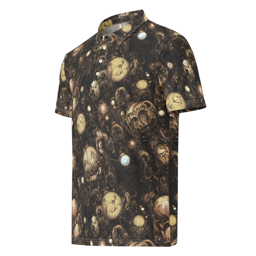 Gilded Eclipse on Men's Slim Fit Polo Shirt — Left Front