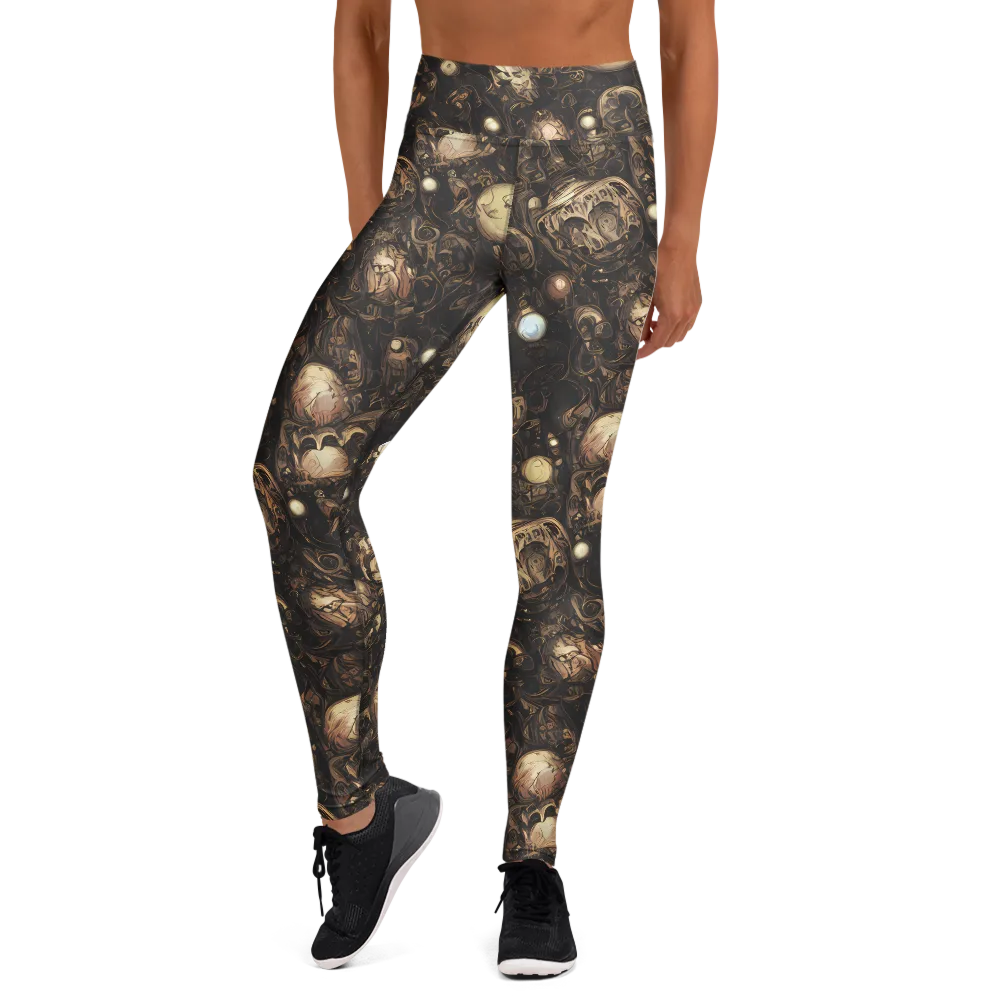 Gilded Eclipse on Yoga Leggings — Front